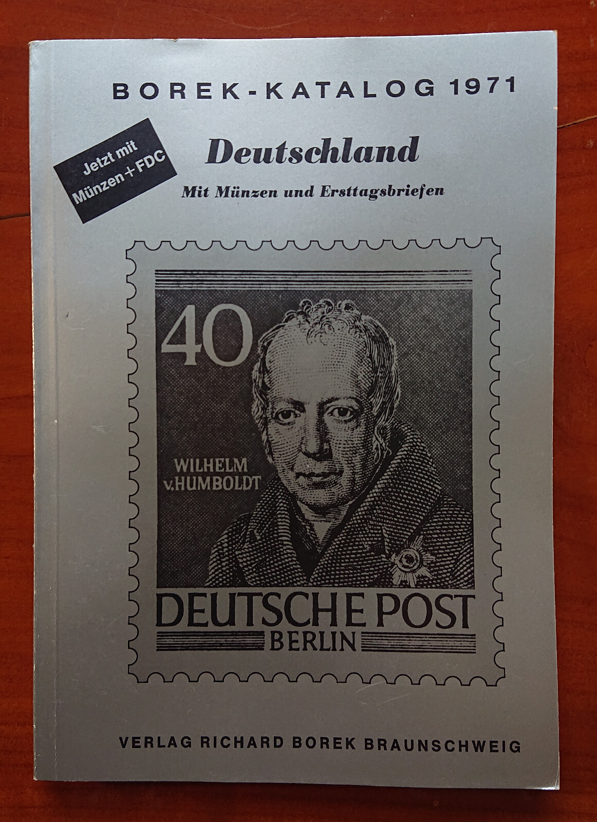 Richard Borek Catalog 1971 Germany Coins & First Day Covers 259 S Philately