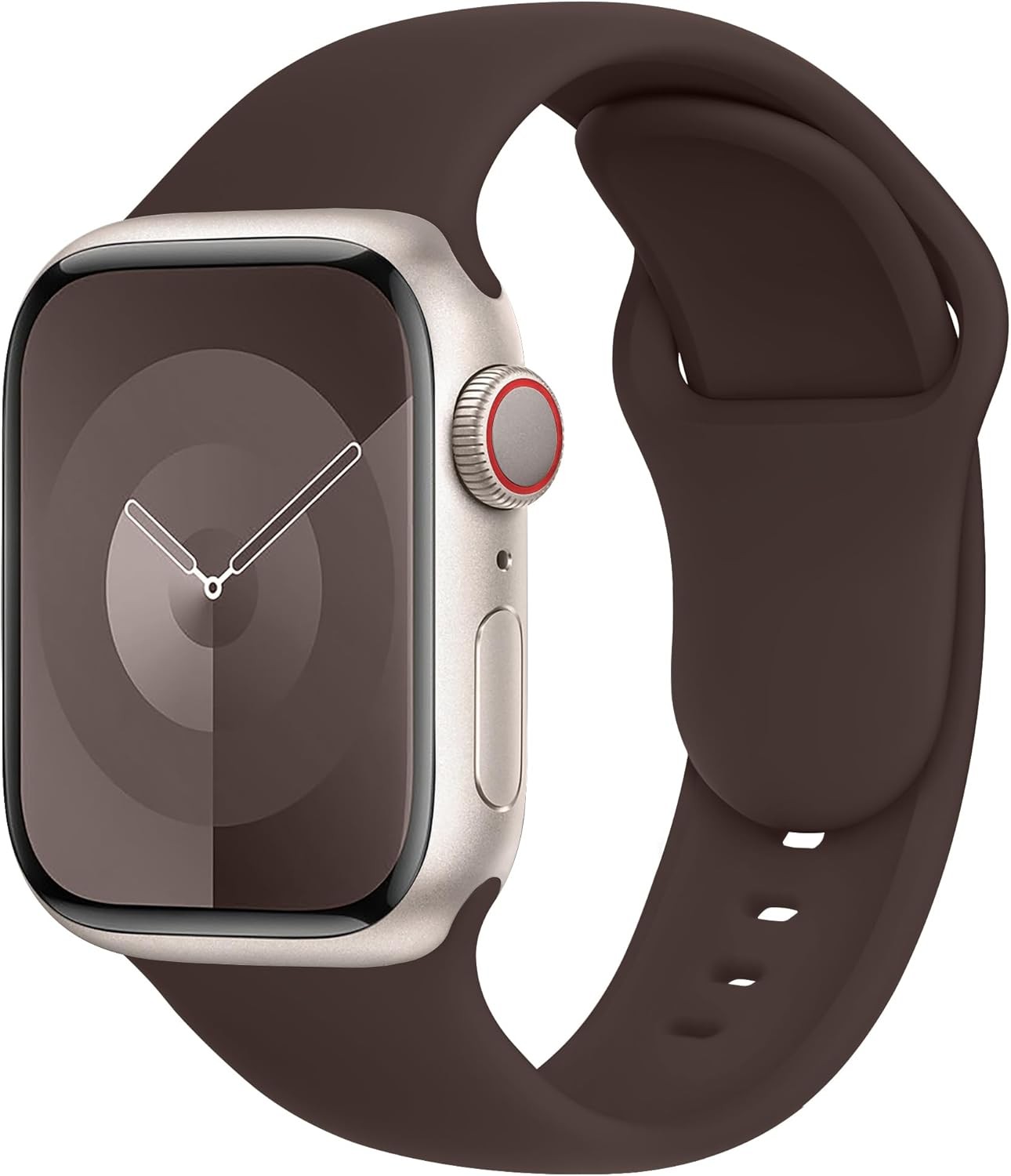 Silicone Strap Compatible with Apple Watch Series 6 40mm 44mm Coffee Brown