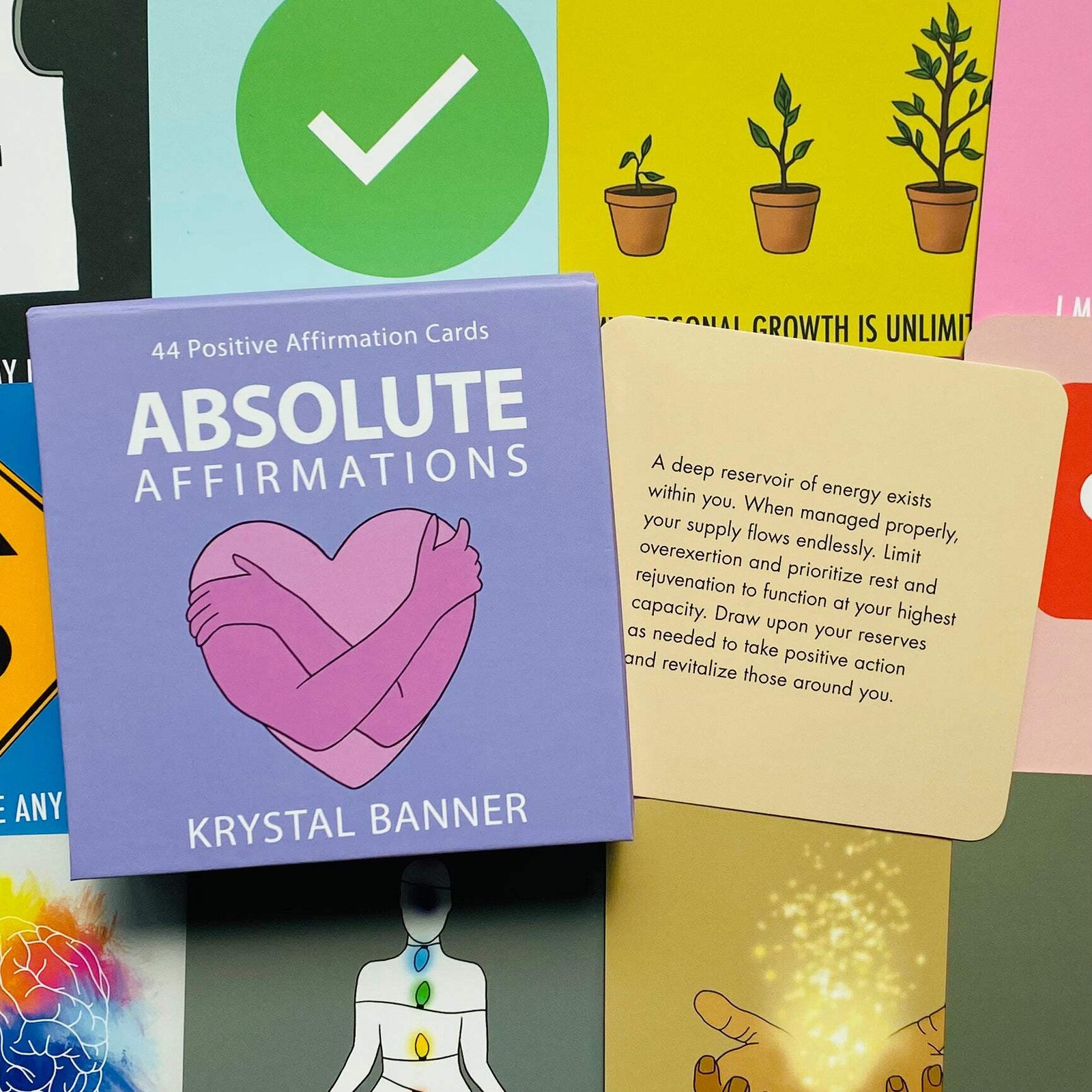 Absolute Affirmations Cards Deck Oracle Krystal Banner Manifest Hay House NEW
