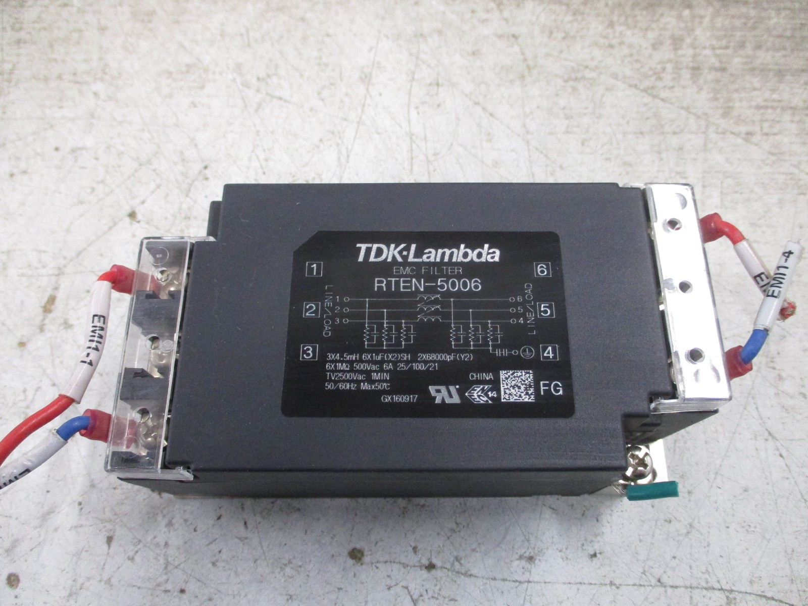 TDK-Lambda EMC Filter RTEN-5006 Used