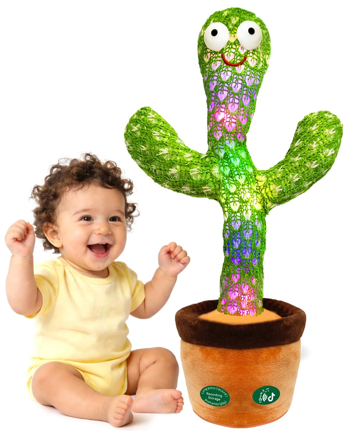 Talking Dancing Cactus for Baby, Repeats What You Say & Recording, 120 Songs ...
