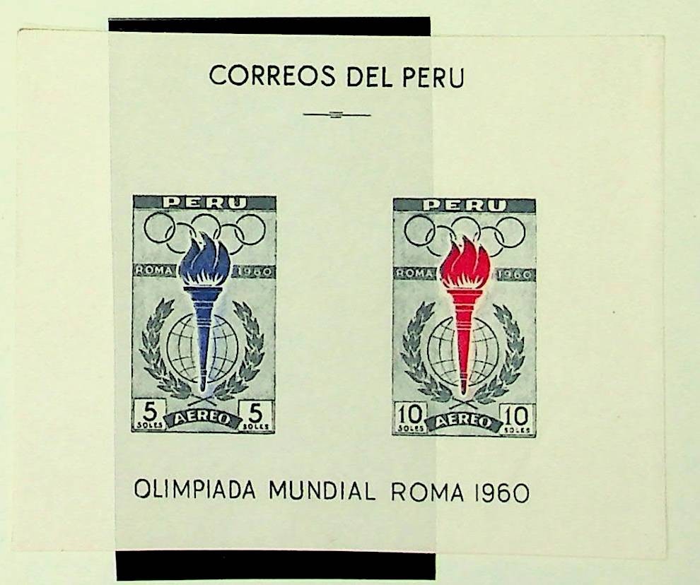 PERU Sc C1722-3+C173a NH SET+S/S OF 1960 - OLYMPICS - (RM26)