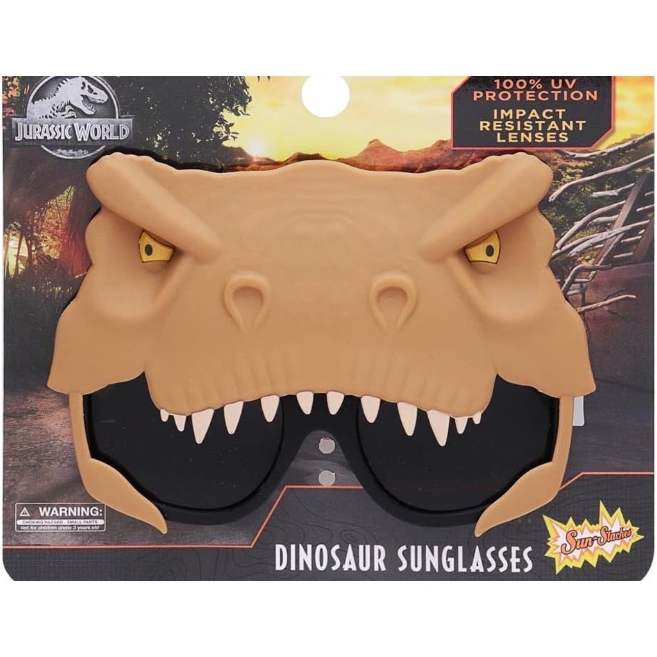 Sun-Staches Sunstaches SG3239 T-Rex Jurassic World Mask NWT
