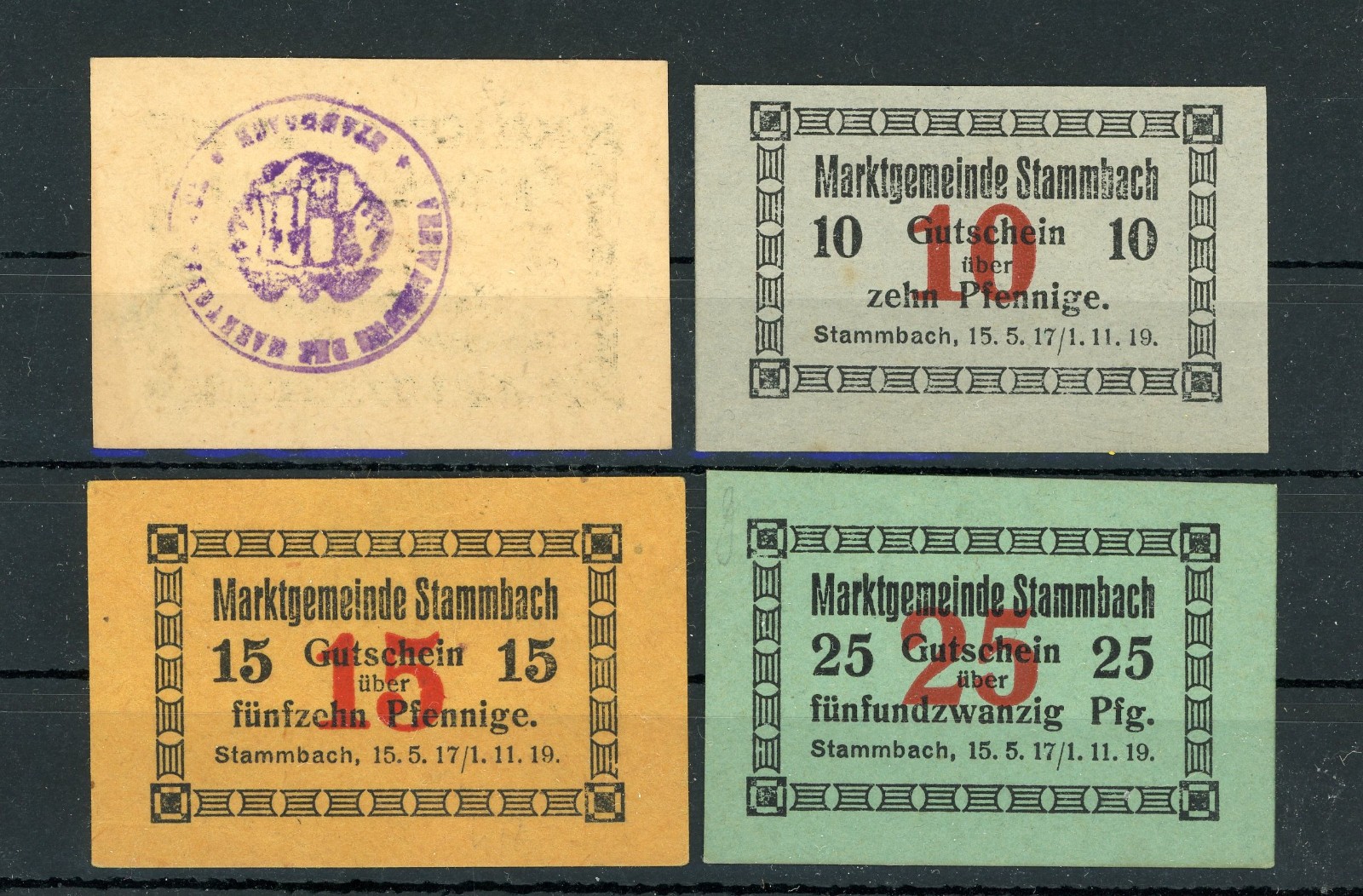 Stammbach 4 notes emergency money .............................................2/31136