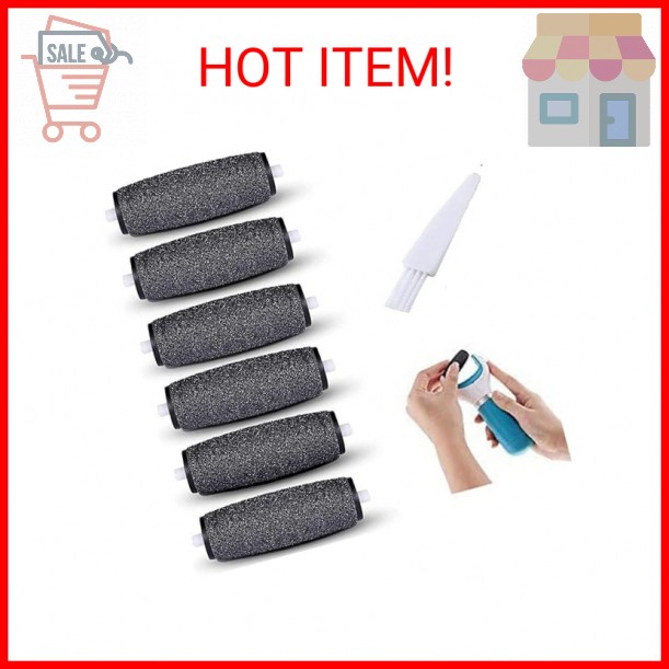 6 Extra Coarse Replacement Roller Refill Heads for Amope Pedi Perfect Electronic