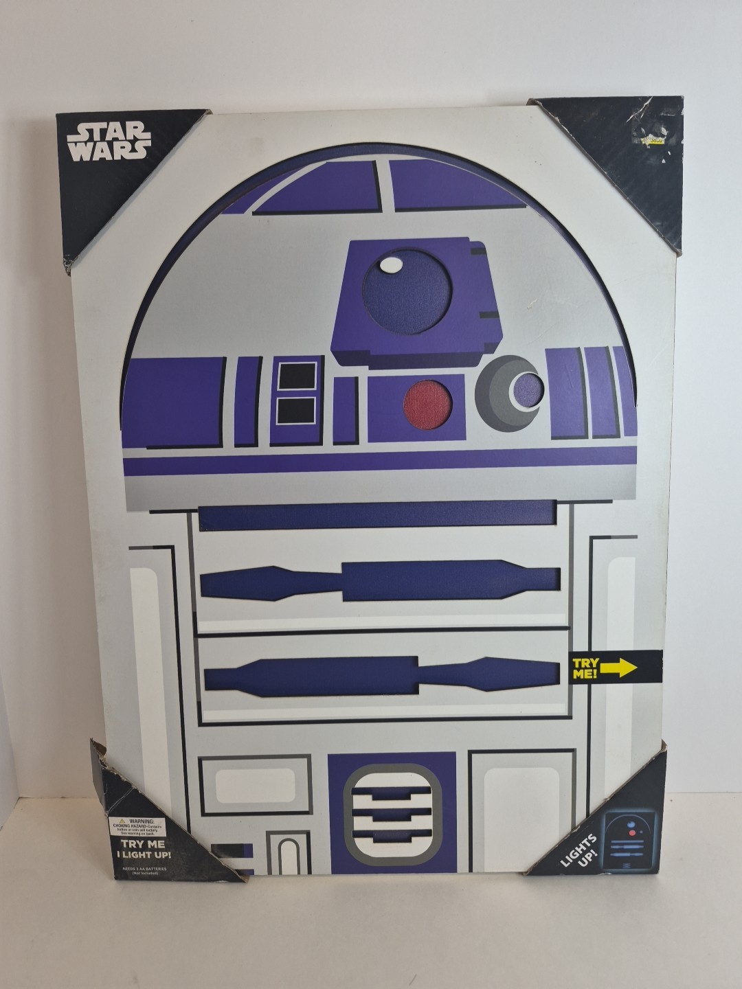 Star Wars light up R2-D2 wall art picture 16”x 12” New