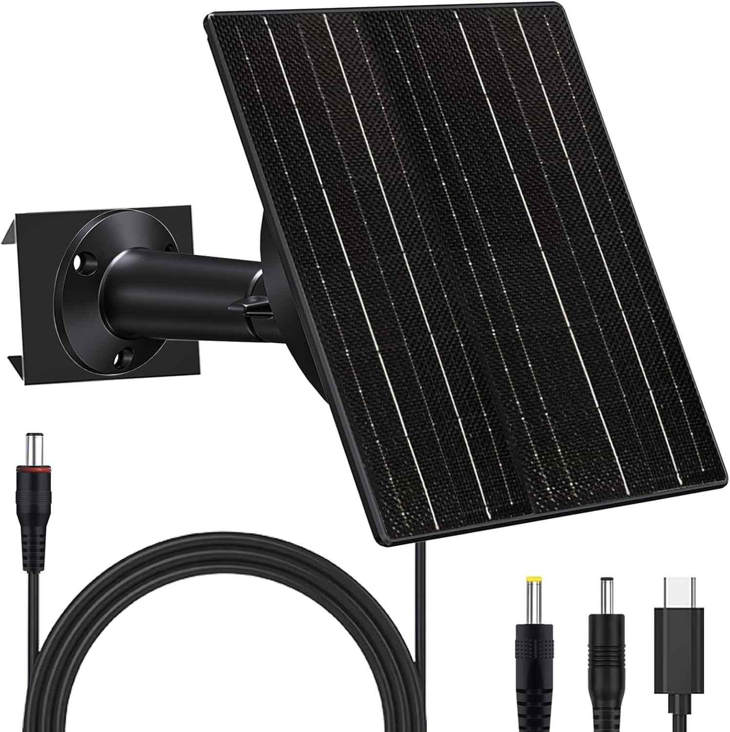 10W Solar Panel with 10400mAh Battery for Security & Trail Cameras, 5V/12V Ad...