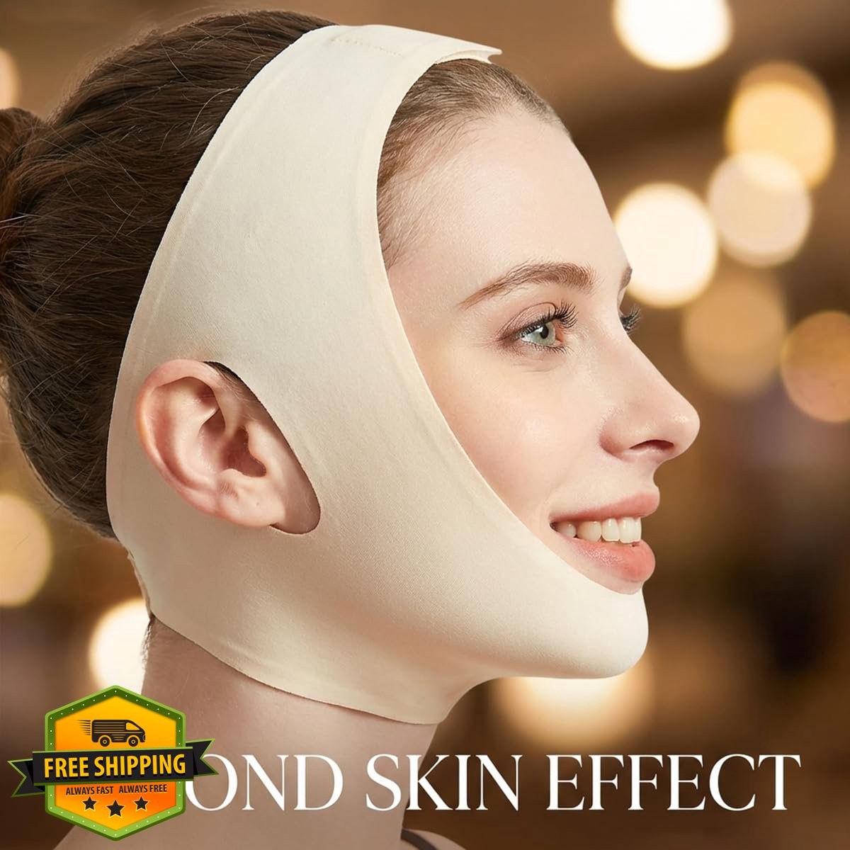 SKULT Collagen Face Sculpt Wrap Beige Chin Jawline Shaping Mask