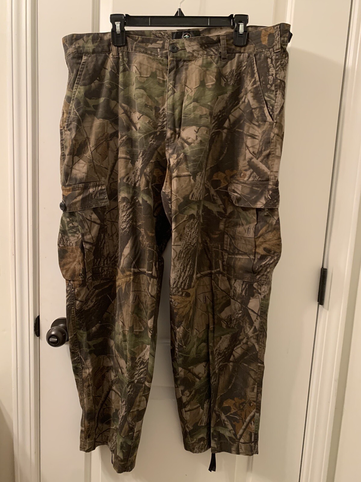 RED HEAD Realtree Hardwoods Camouflage Cargo Pants Zip Button Mens Size XL