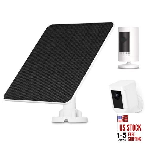 Solar Panel for Ring Camera, 5W Solar Panel Charger for Stick Up Cam/Pro 1 Pack