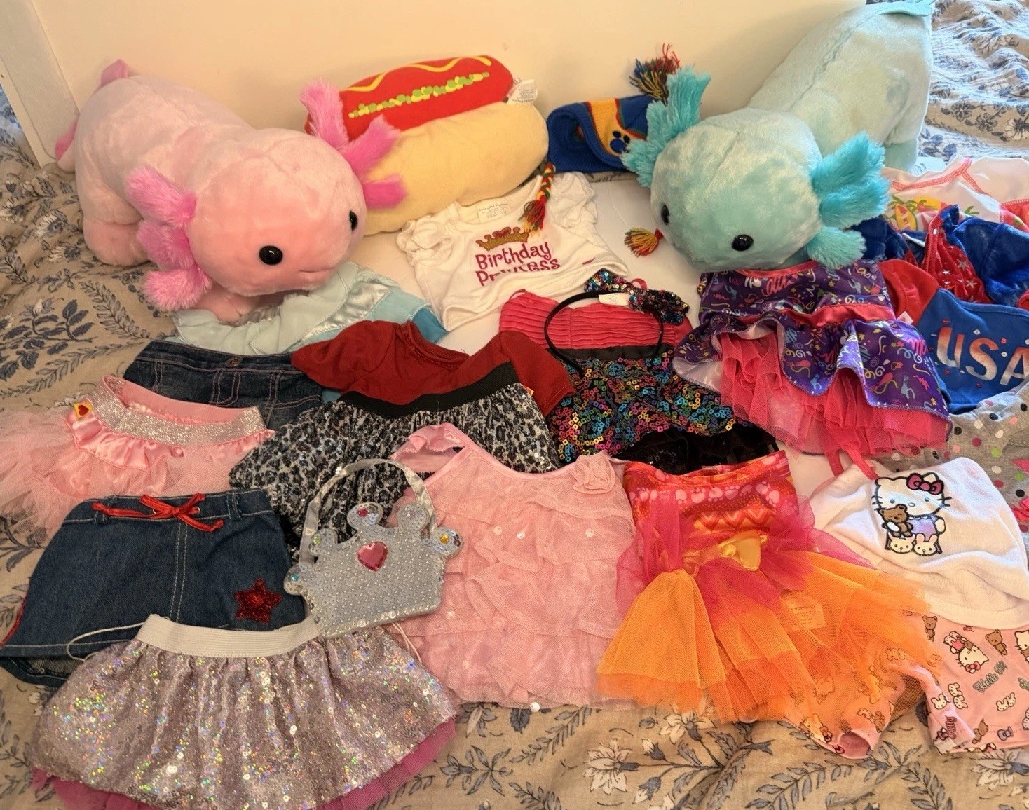 Turquoise And Pink Axolotl Build A  Bear Lot