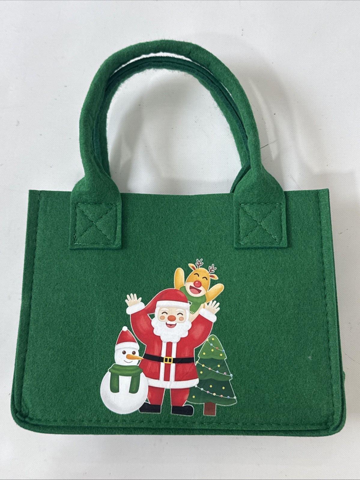 Small Christmas Theme Felt Bag, 8" x 6" x 3"