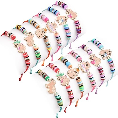 12Pcs Girls Bracelets Kids Jewelry, Beaded Friendship Bracelets Bulk for Toddler