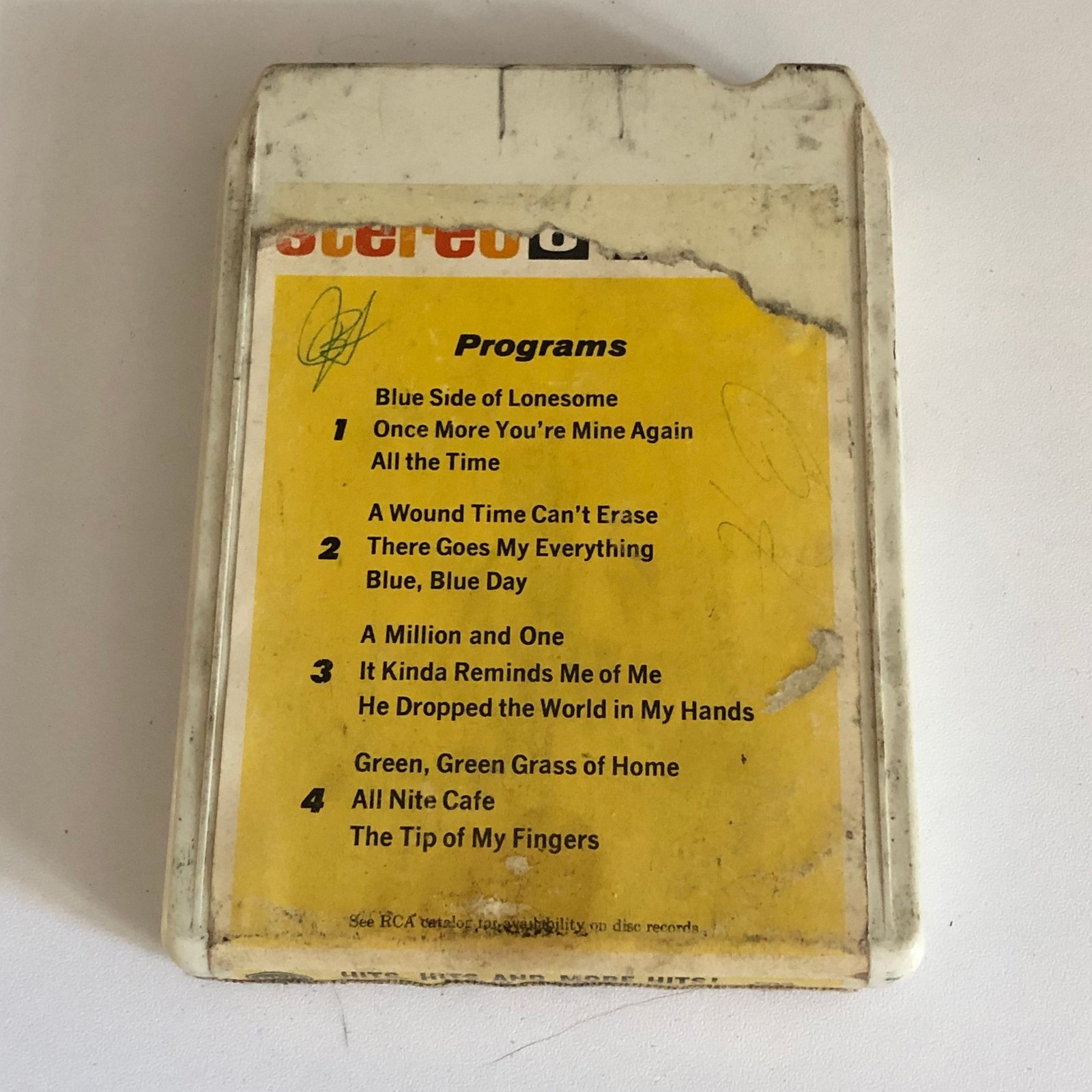 Hank Snow Hits Hits And More Hits 8-Track Cartridge Stereo Vintage Used RCA