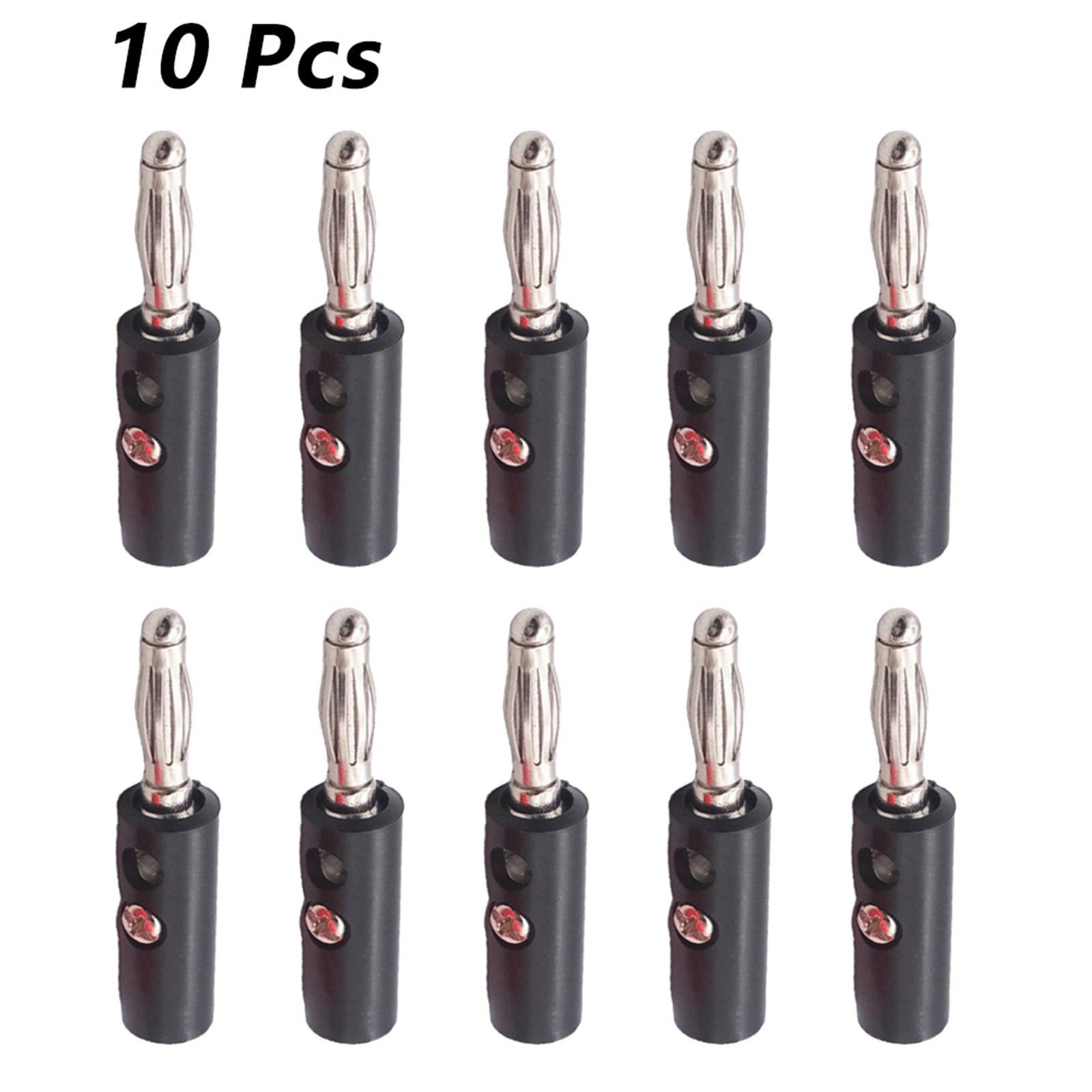 Nickel Plated 4mm Banana Connectors 10PCS for Enhanced Audio Connections