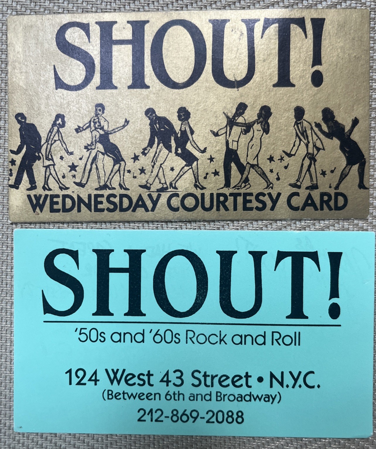 1980s-1990s SHOUT! Night Club NYC Tickets Passes 2 Available