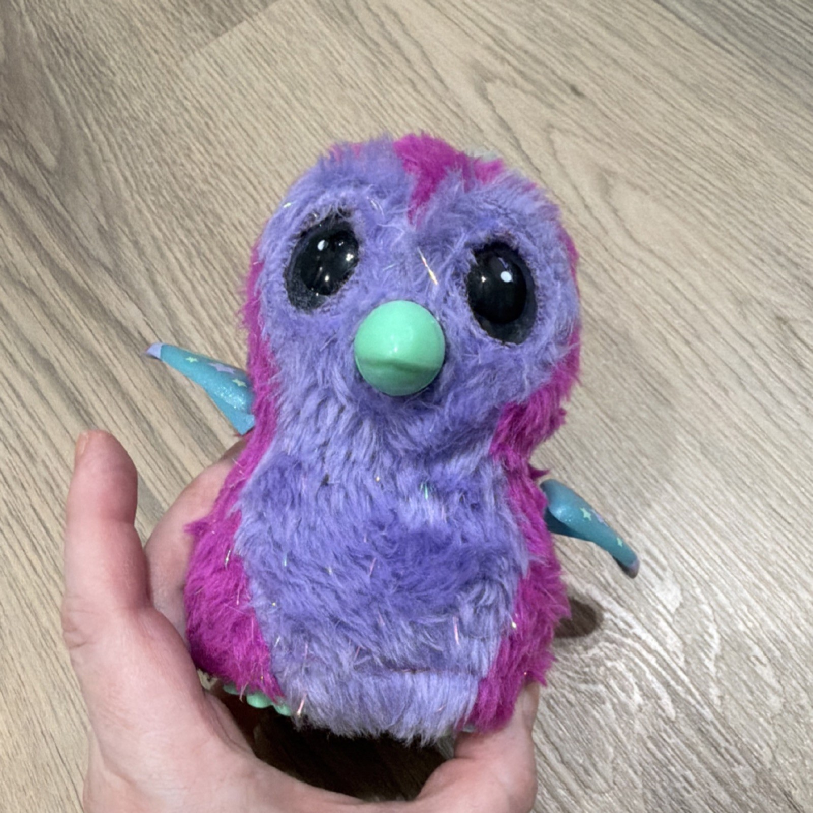 Spin Master Hatchimals Interactive Electronic Plush Bird Toy Purple Pink