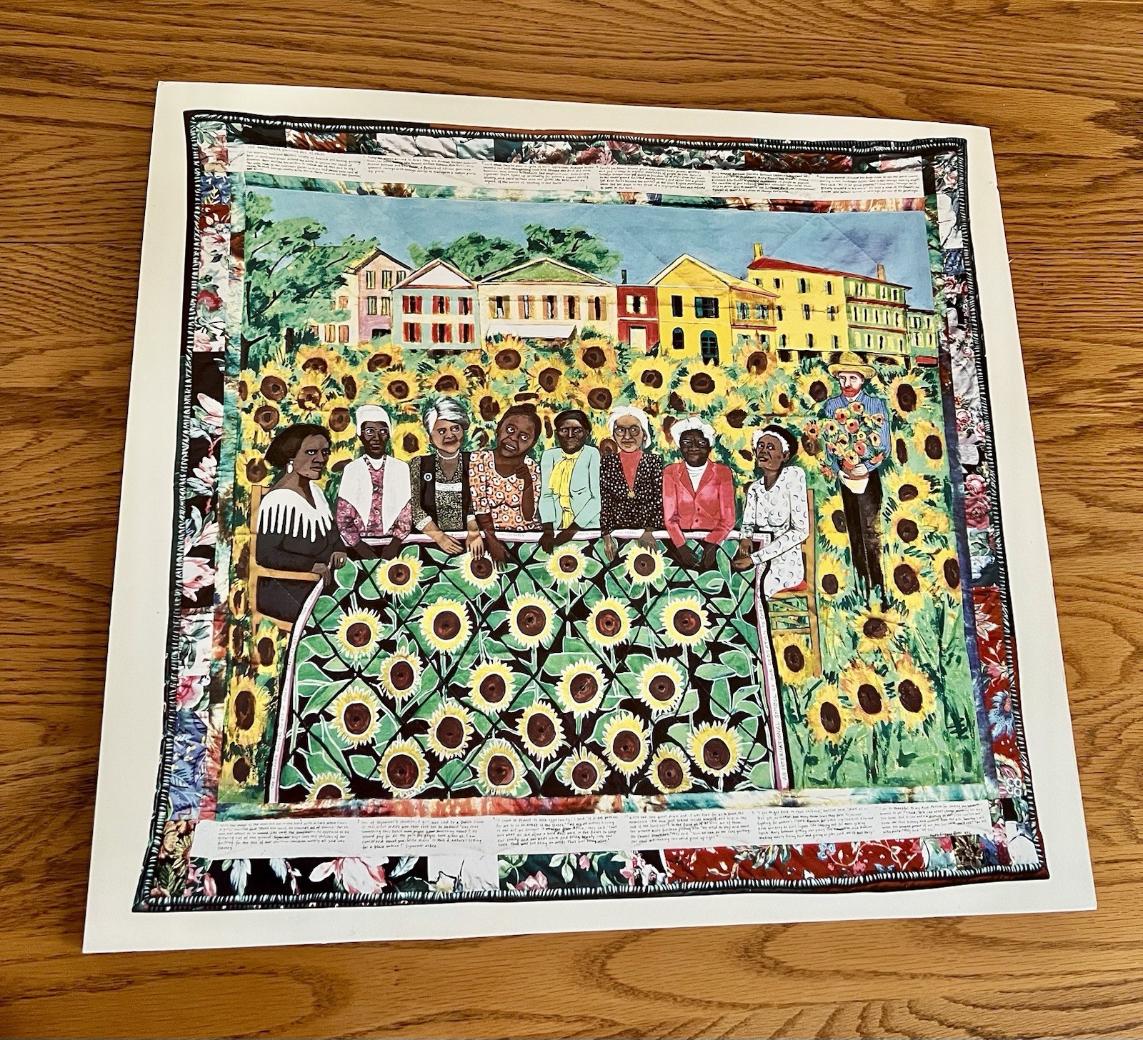 Faith Ringgold the Sunflower Quilting Bee at Arles Unframed Matted 20 X 22 Print