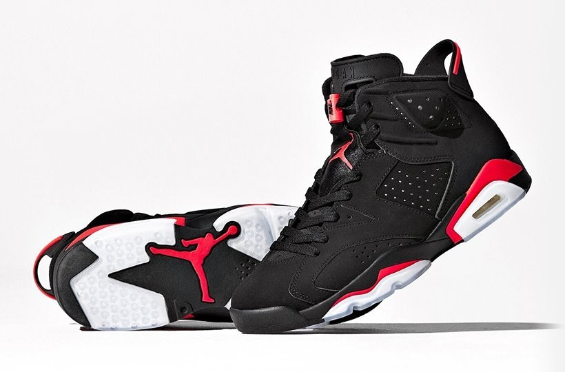Jordan 6 High Retro Black Infrared Retro (2019) Men's Size US 7-12