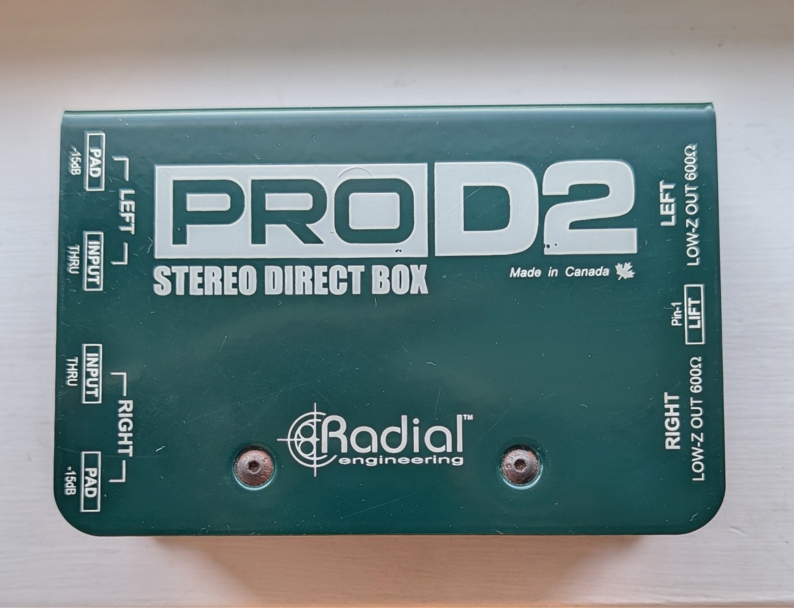 Radial Engineering PRO D2 Stereo direct Box made in Canada. Excellent Condition 