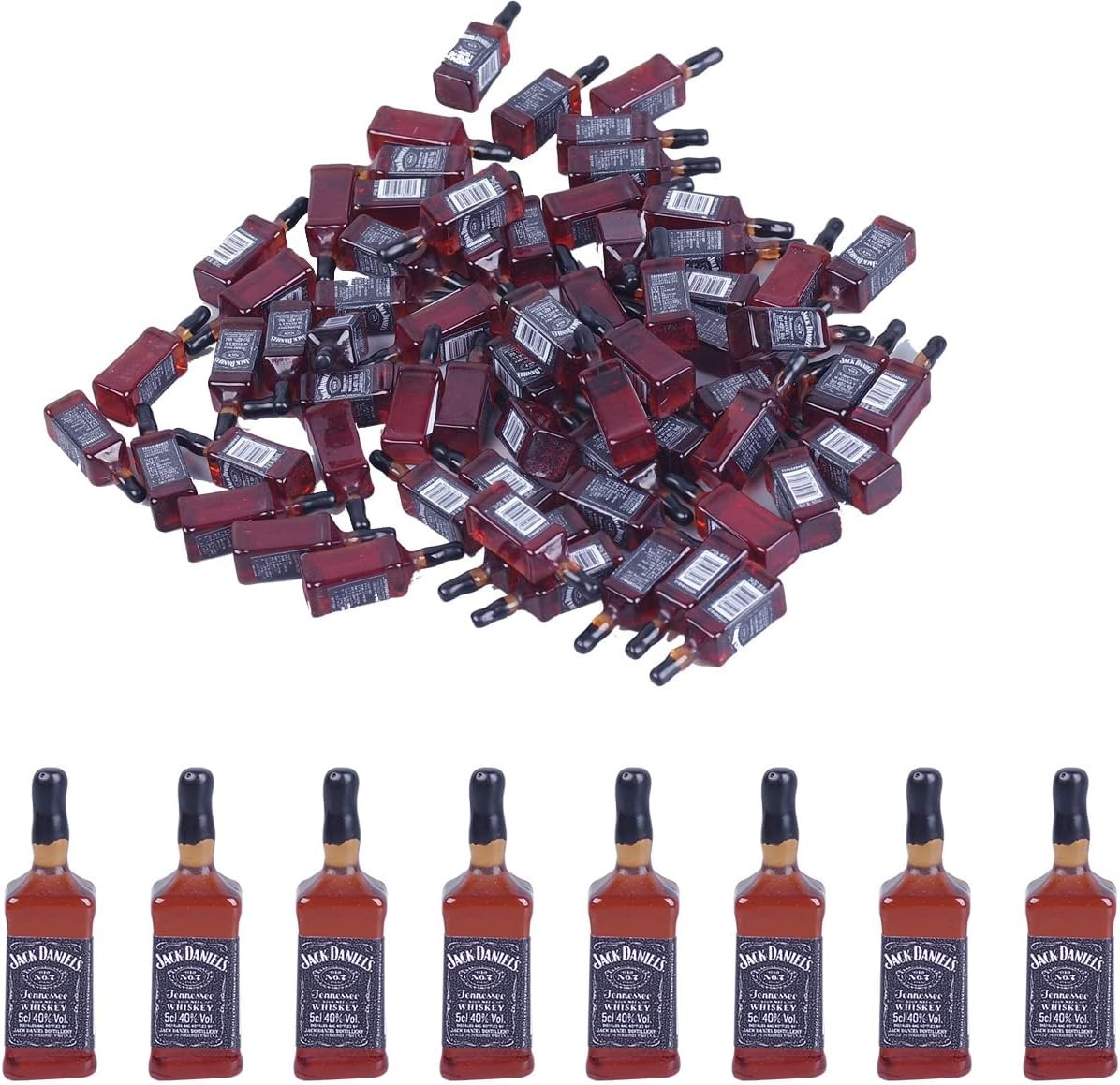 40Pcs Tiny Miniature Mini Whiskey Bottles Toys, 1:24 Dollhouse Kitchen Accessori
