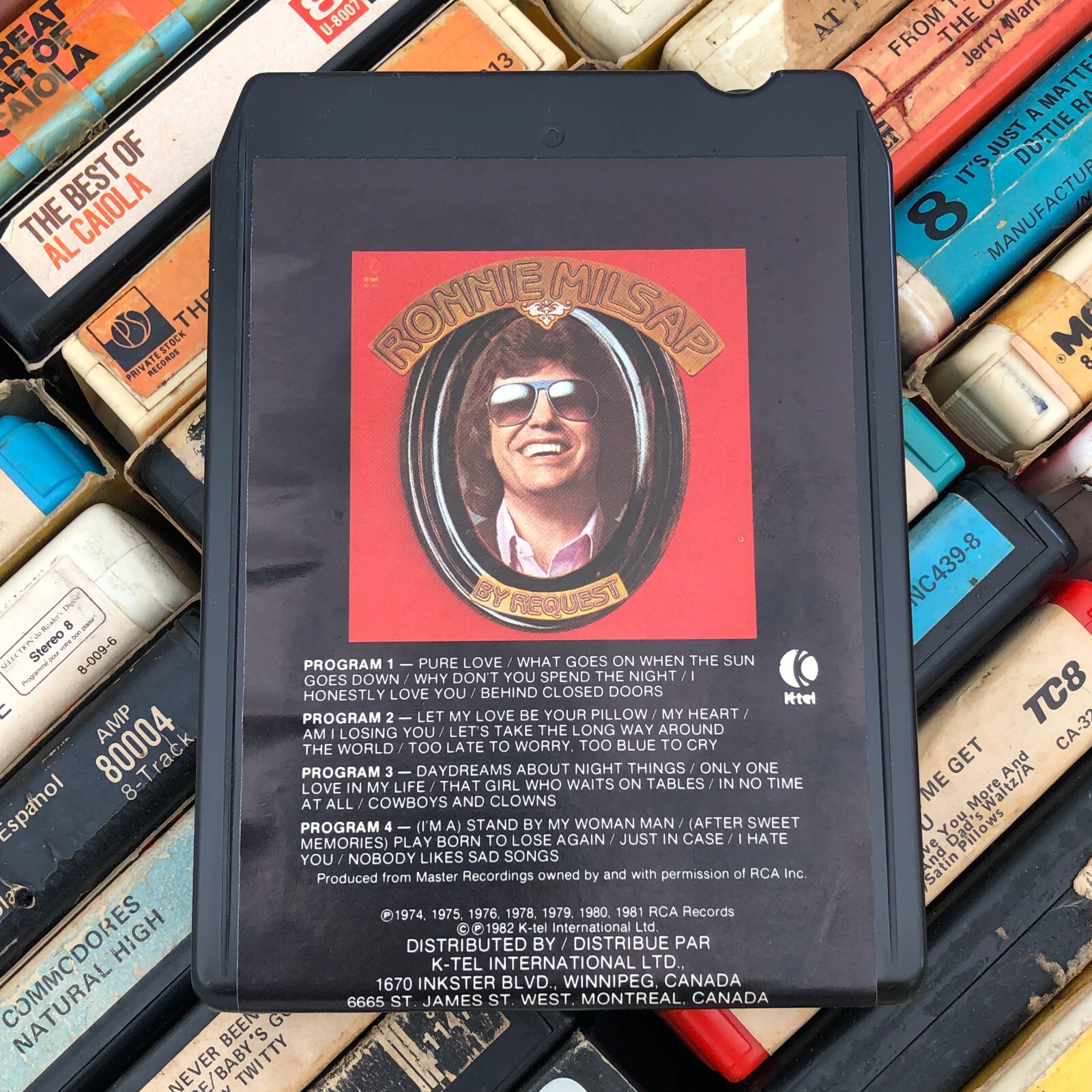 (K-Tel) Ronnie Milsap : By Request (1982) 8 Track Tape  CANADIAN