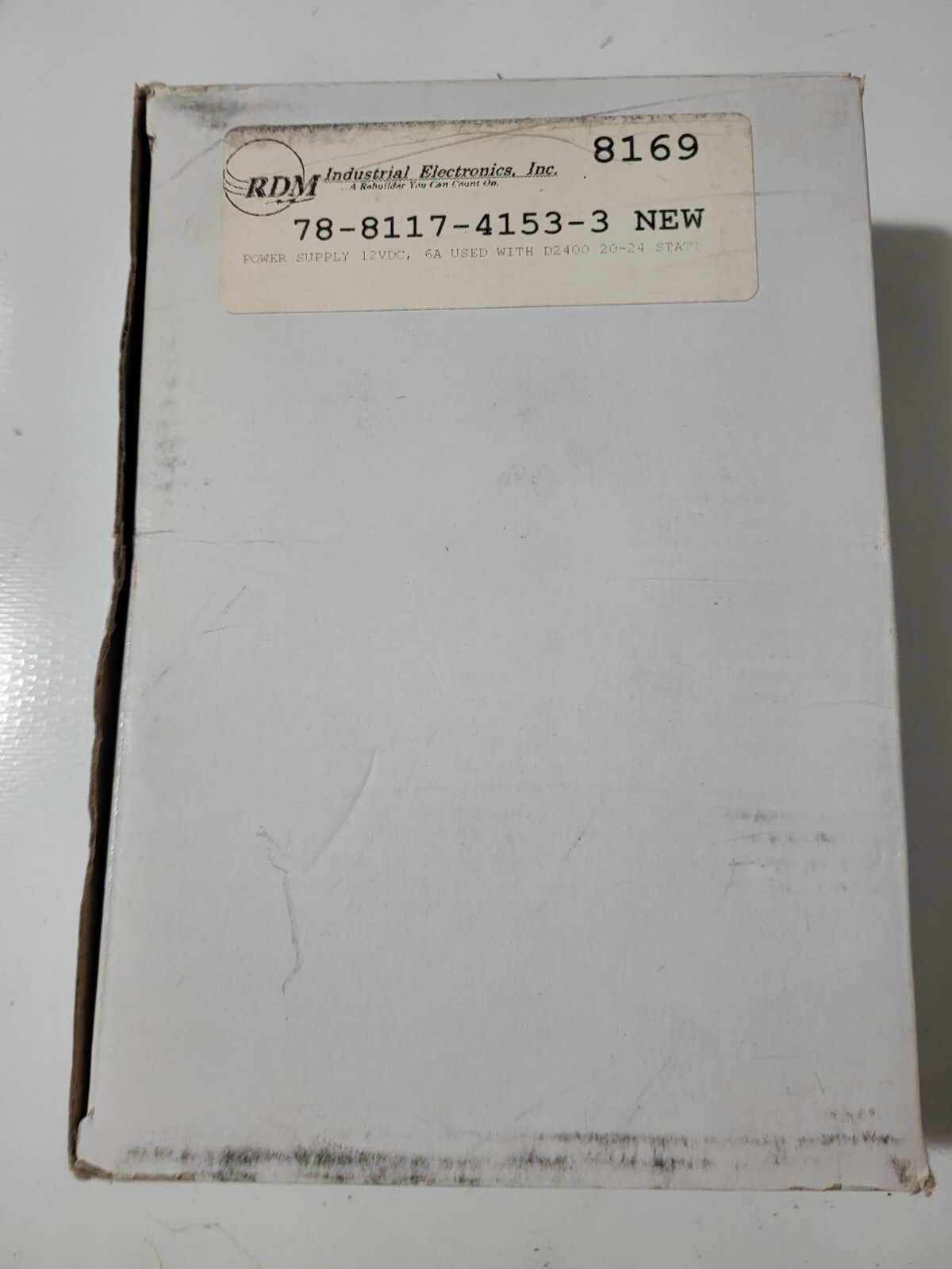 RDM / 78-8117-4153-3 POWER SUPPLY 12V 7A FOR CONTROLLERS W. 20+ STATIONS (NEW)