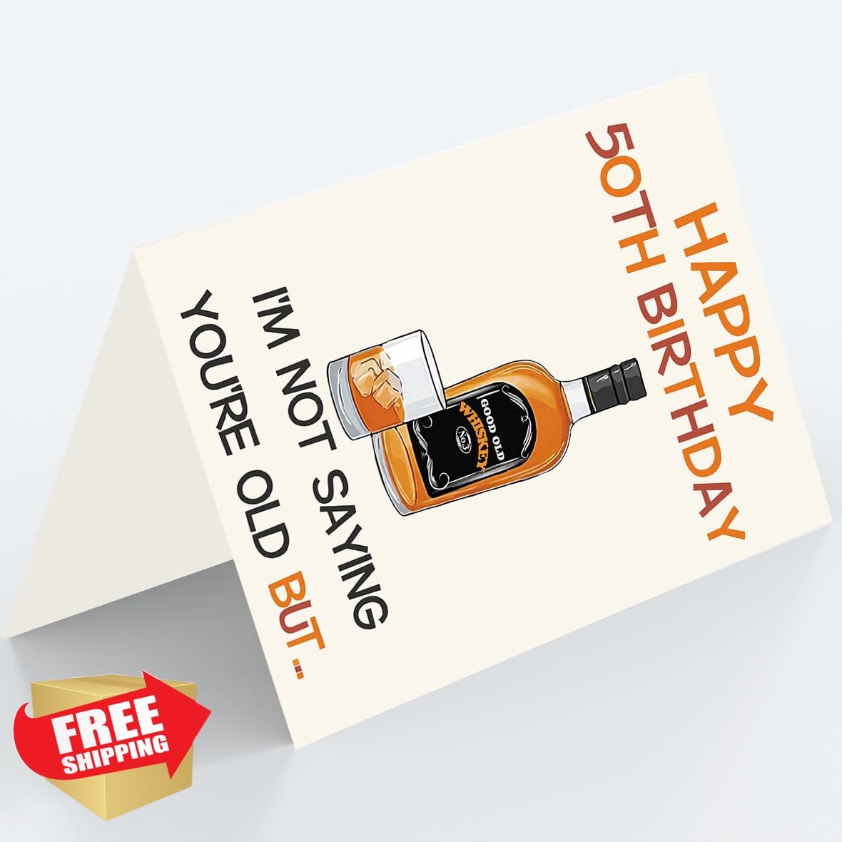 Mcduldul Funny 50th Birthday Card Gift for Men Women 50 Year Old