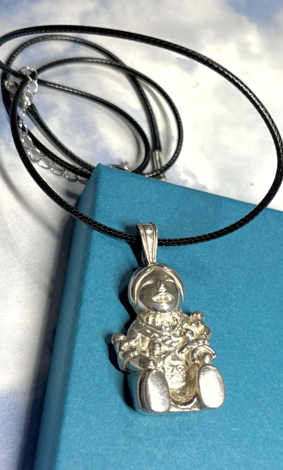 Carolyn Pollack Carlisle Sterling Silver Storyteller 925 Heavy Necklace Pendant