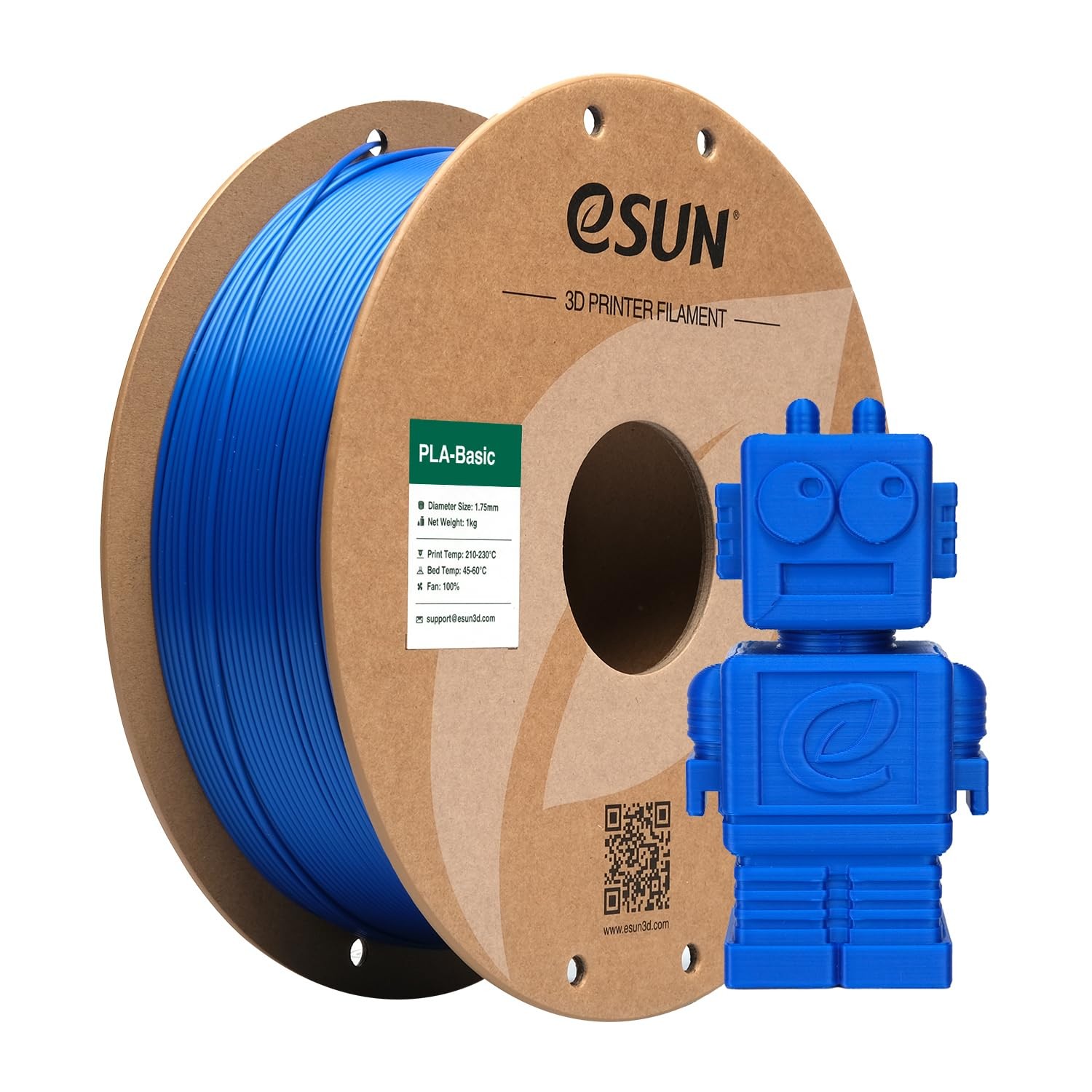eSUN PLA Basic Filament 1.75mm, 3D Printer 1.75mm 1KG, Blue 