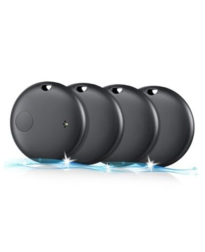 4 Pack Bluetooth Tracker, Works with Apple Find My (iOS Only, Not for Black