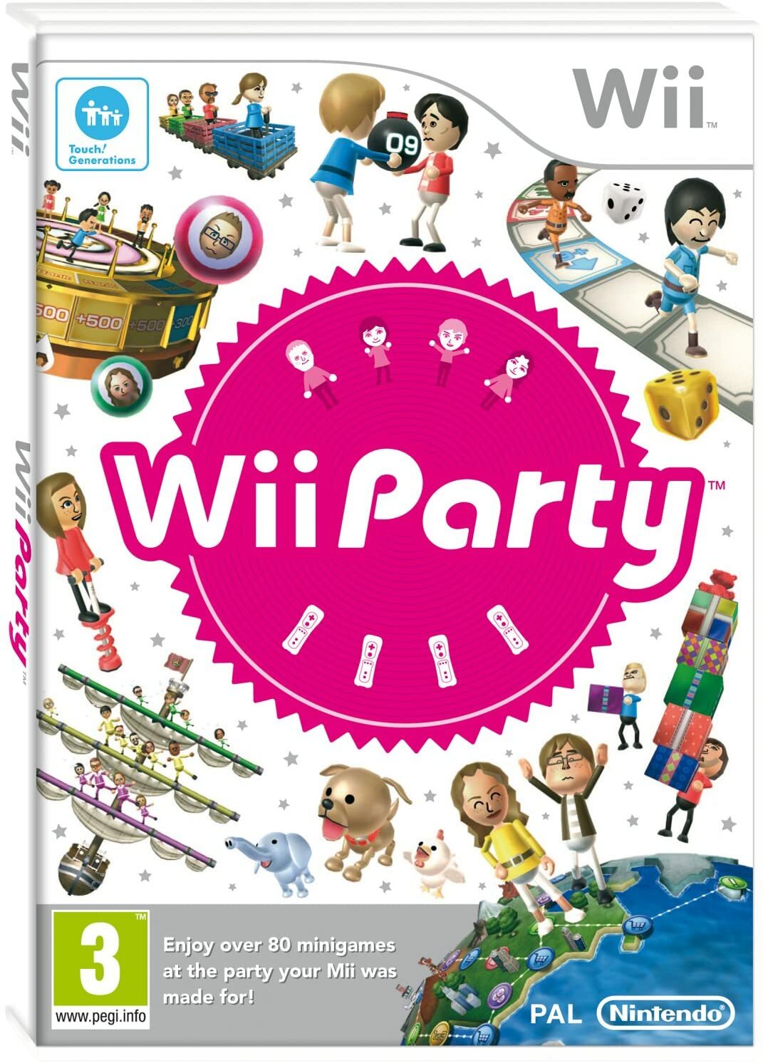 Wii Party (Nintendo Wii, 2010) Tested & Works - No manual