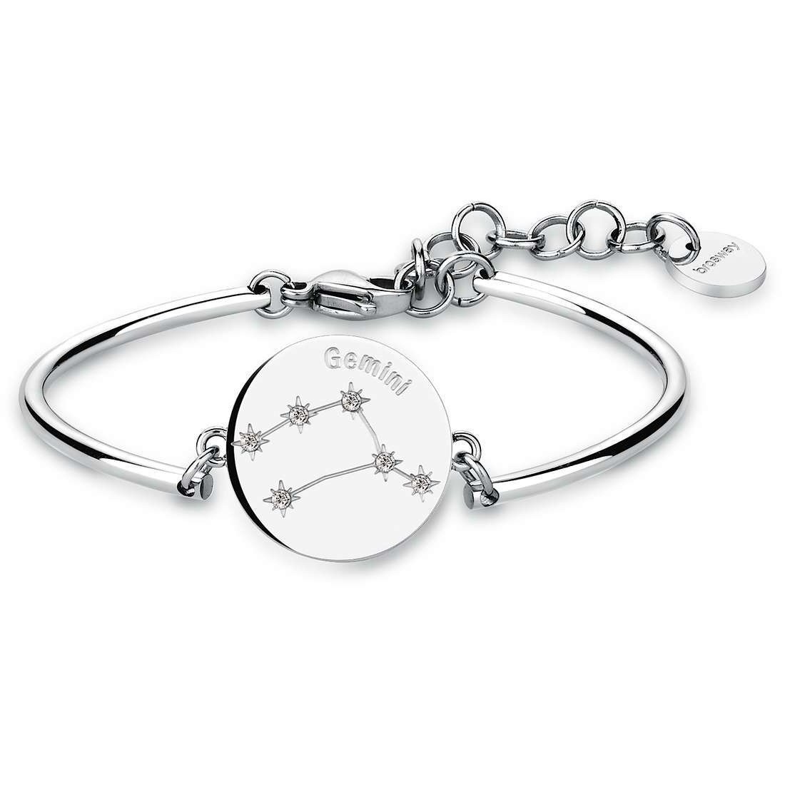 Silver Gemini Zodiac Bracelet with Swarovski crystals