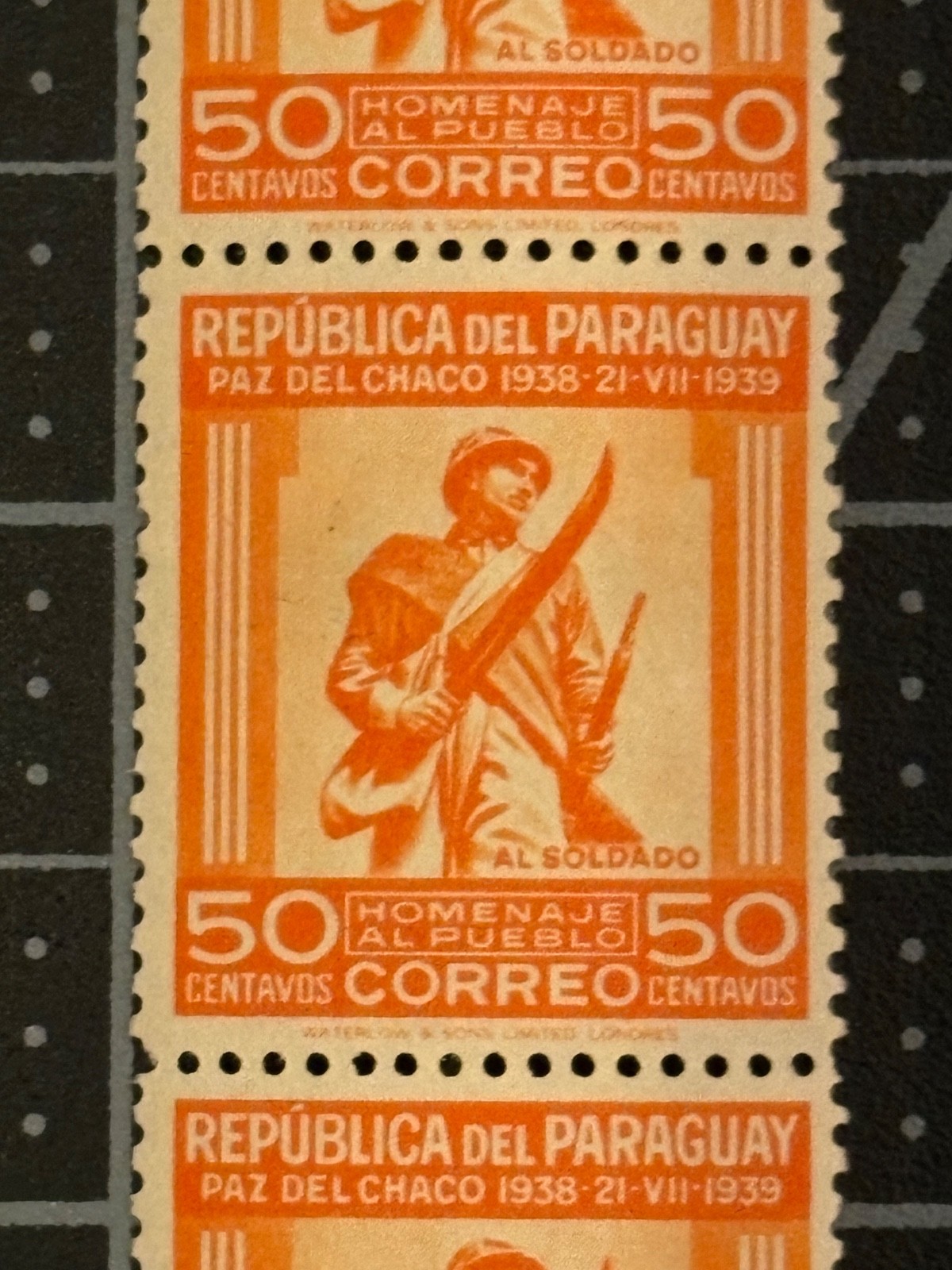 1940 Paraguay Stamps Sc #366 1st Anniv. Peace Treaty set of 3 Paz Del Chaco