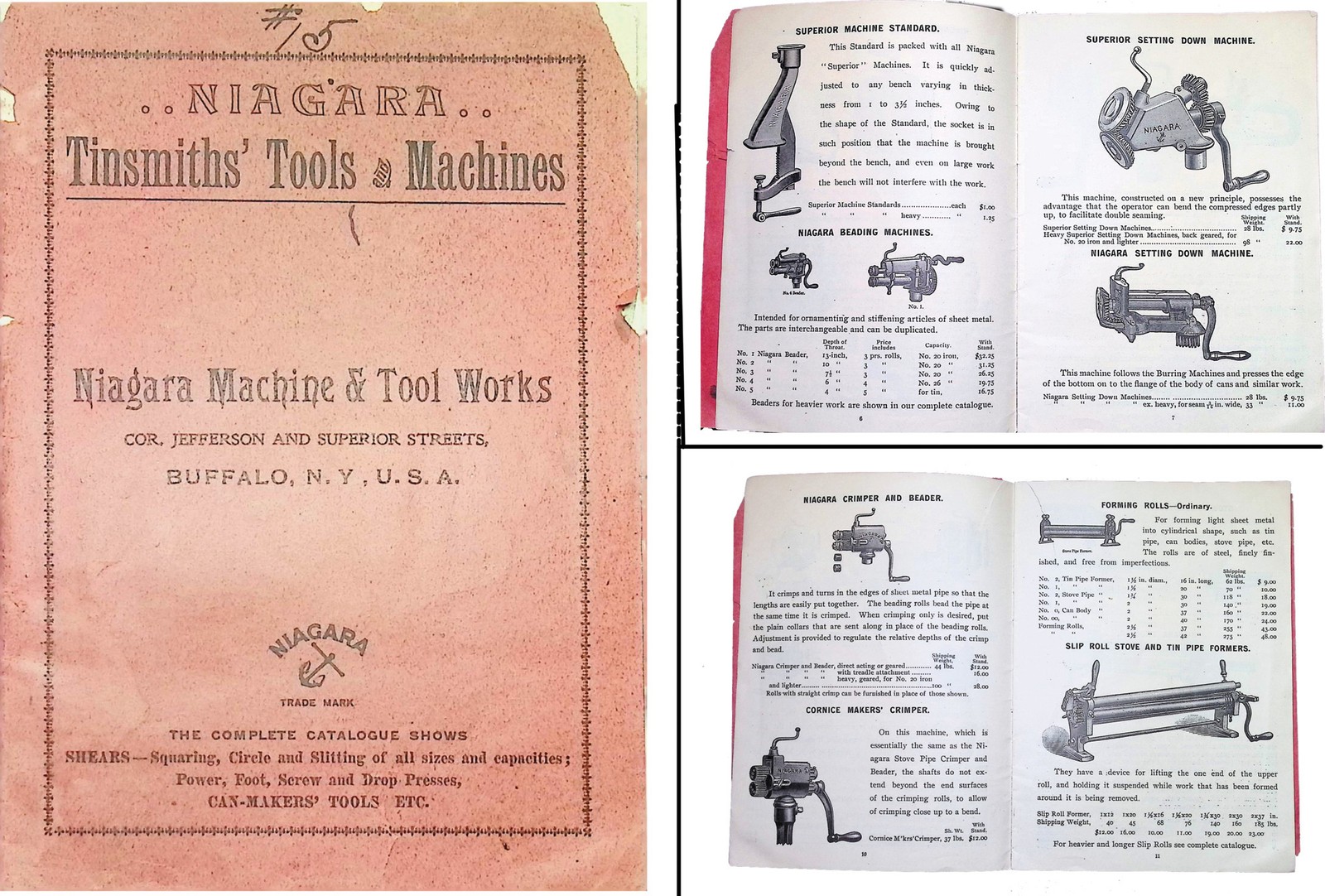 Niagara Machine & Tool Works - Tinsmiths' Tools Catalog - Ca. 1900 - 32 Pages