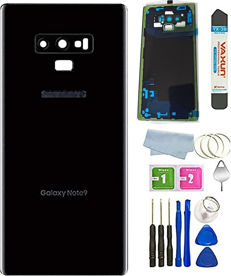 N A Galaxy Note 9 Back Glass Cover Housing Door with Camera Frame Lens