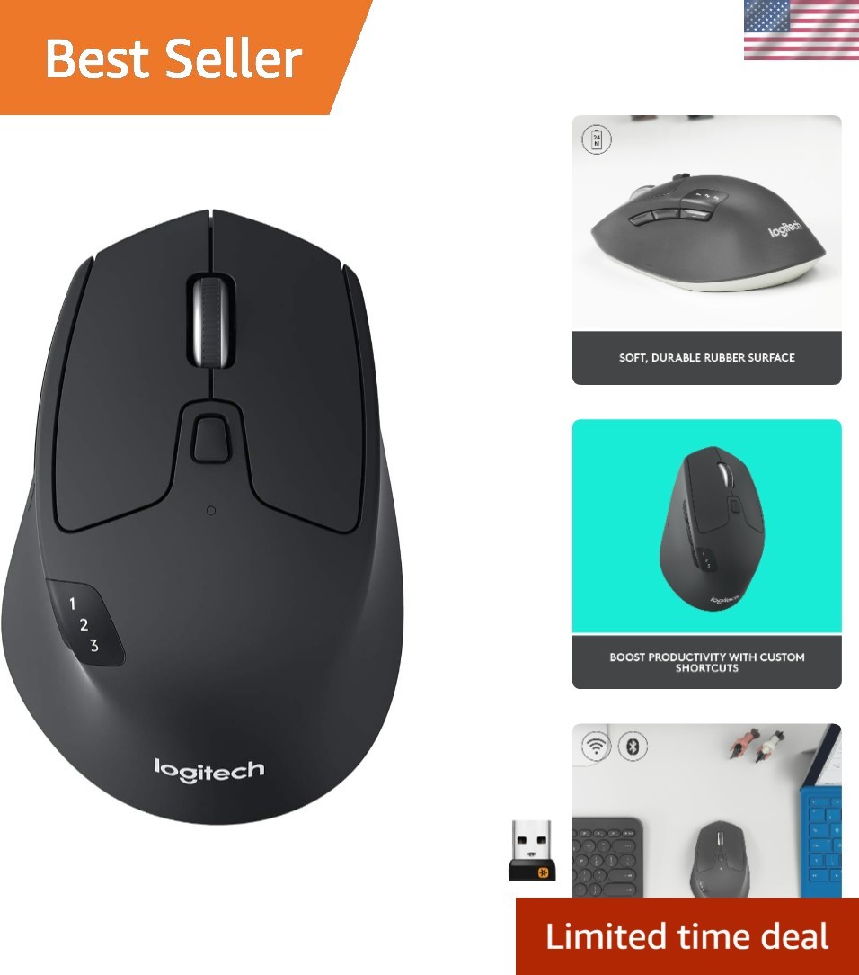 M720 Triathlon Wireless Mouse: Seamless Dual Connectivity for Peak Productivity