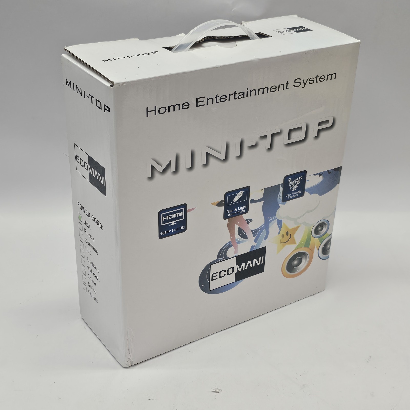 Jetway Mini-Top JBC601C90-255W-BW EcoMani New In Box PC Media Streaming Intel