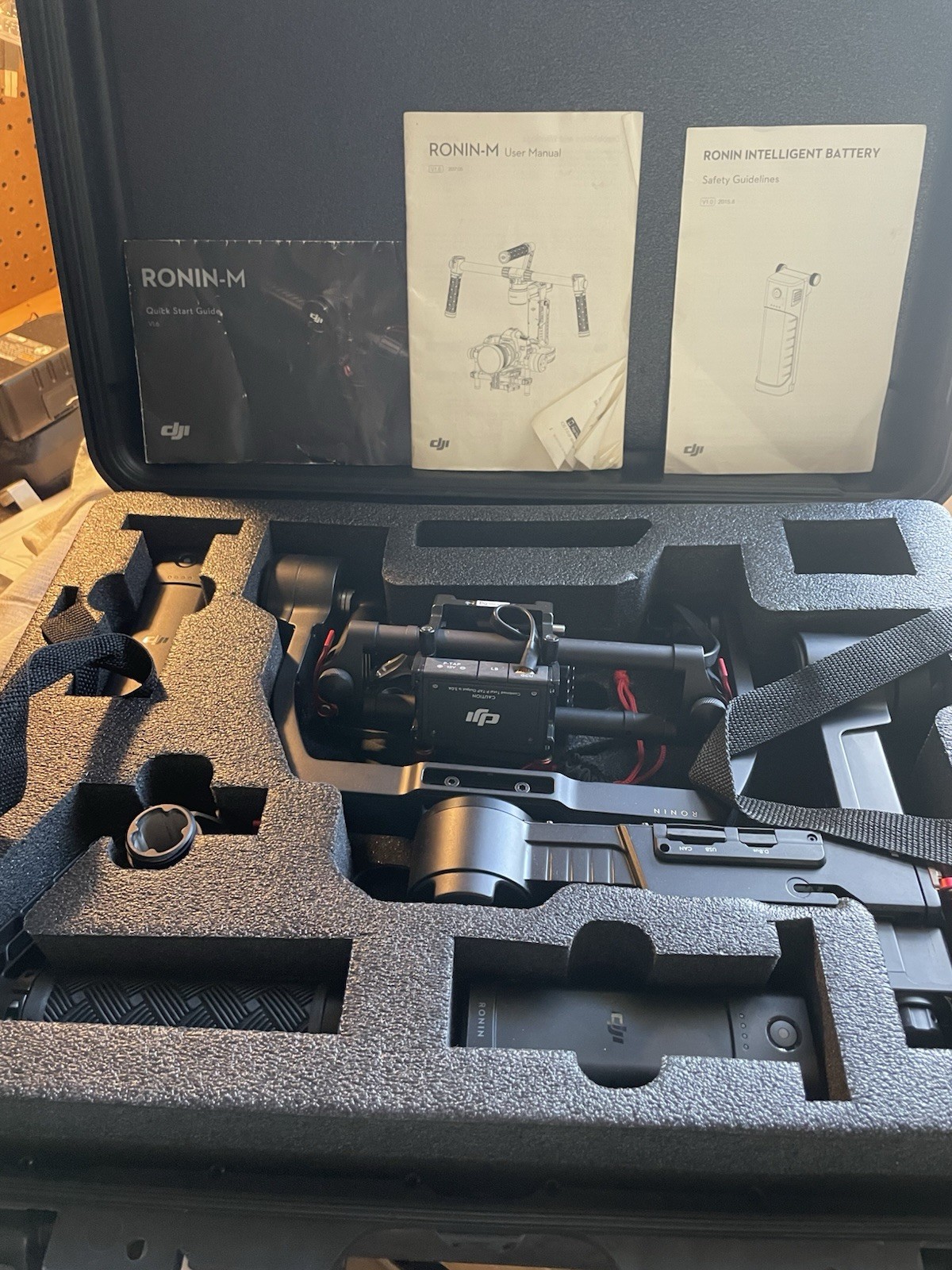 DJI Ronin M 3-Axis Handheld Gimbal Stabilizer Kit & Hard Case ~REPLACE BATTERIES