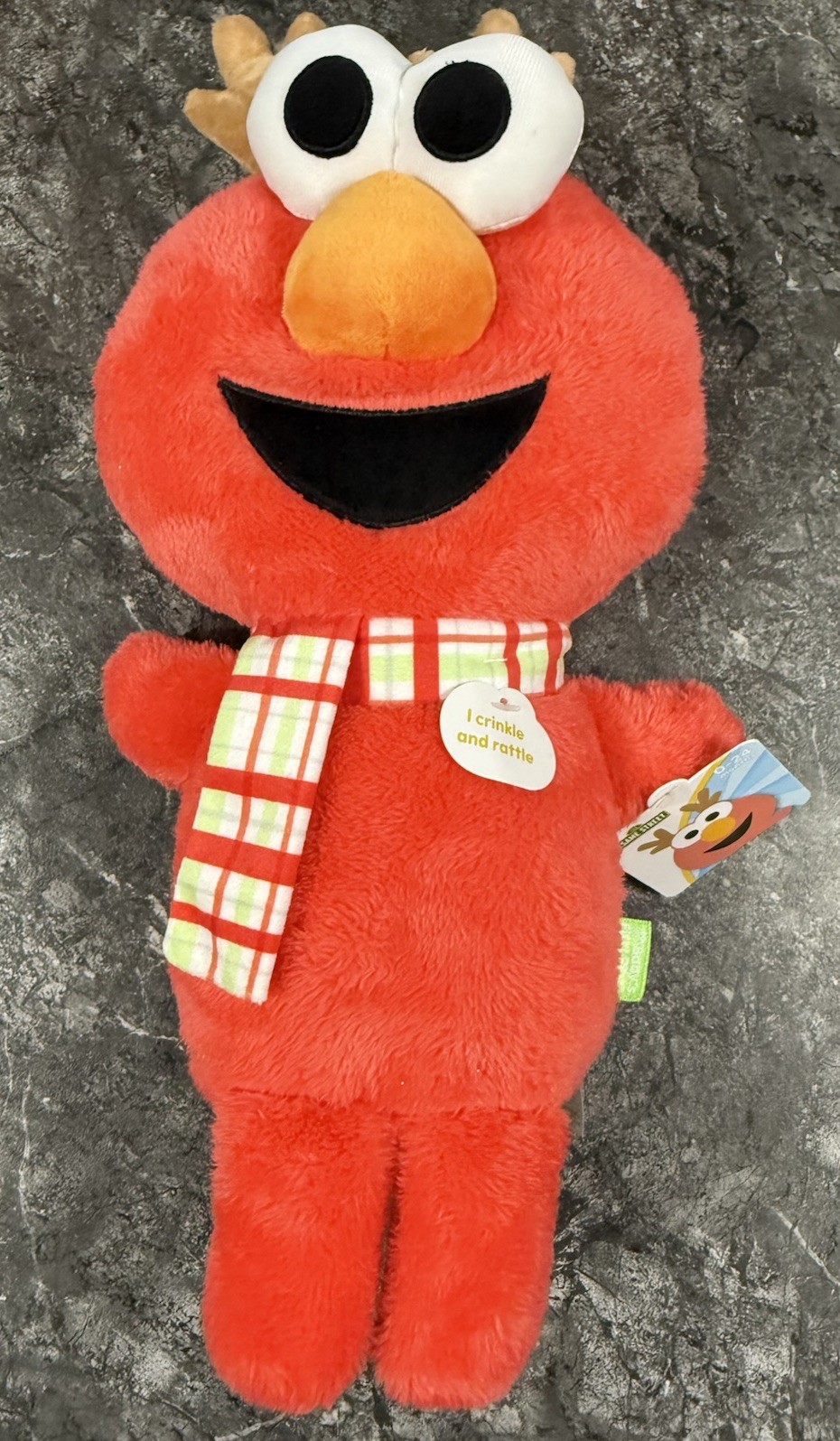 Sesame Street ELMO Baby's First Plush 16” Stuffed Animal Rattle NWT