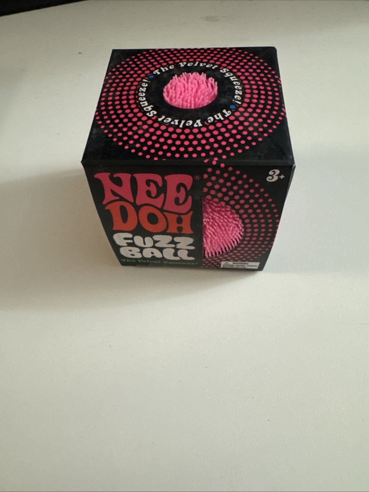 Pink Needoh FUZZ BALL THE O.G. Nee Doh Squish Stress Ball NEE-DOH Fuzzball