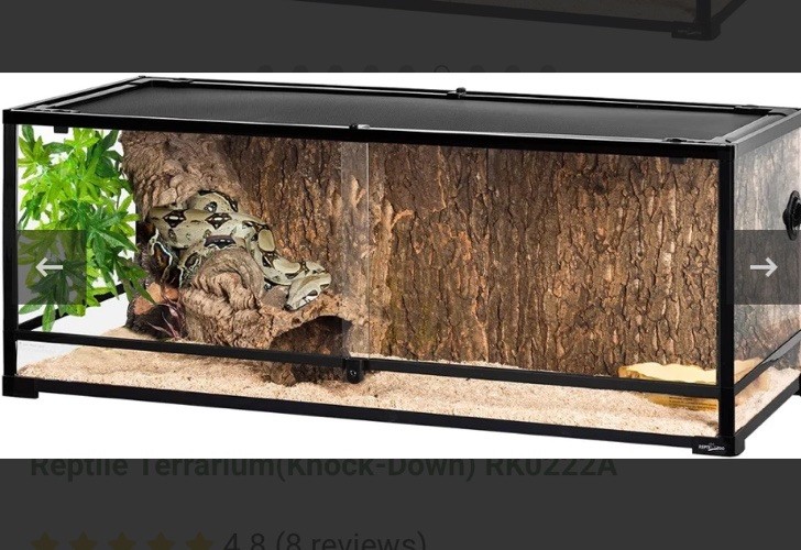 REPTI ZOO Reptile Terrarium Enclosure Tank 48 x 18 x 18 Inches