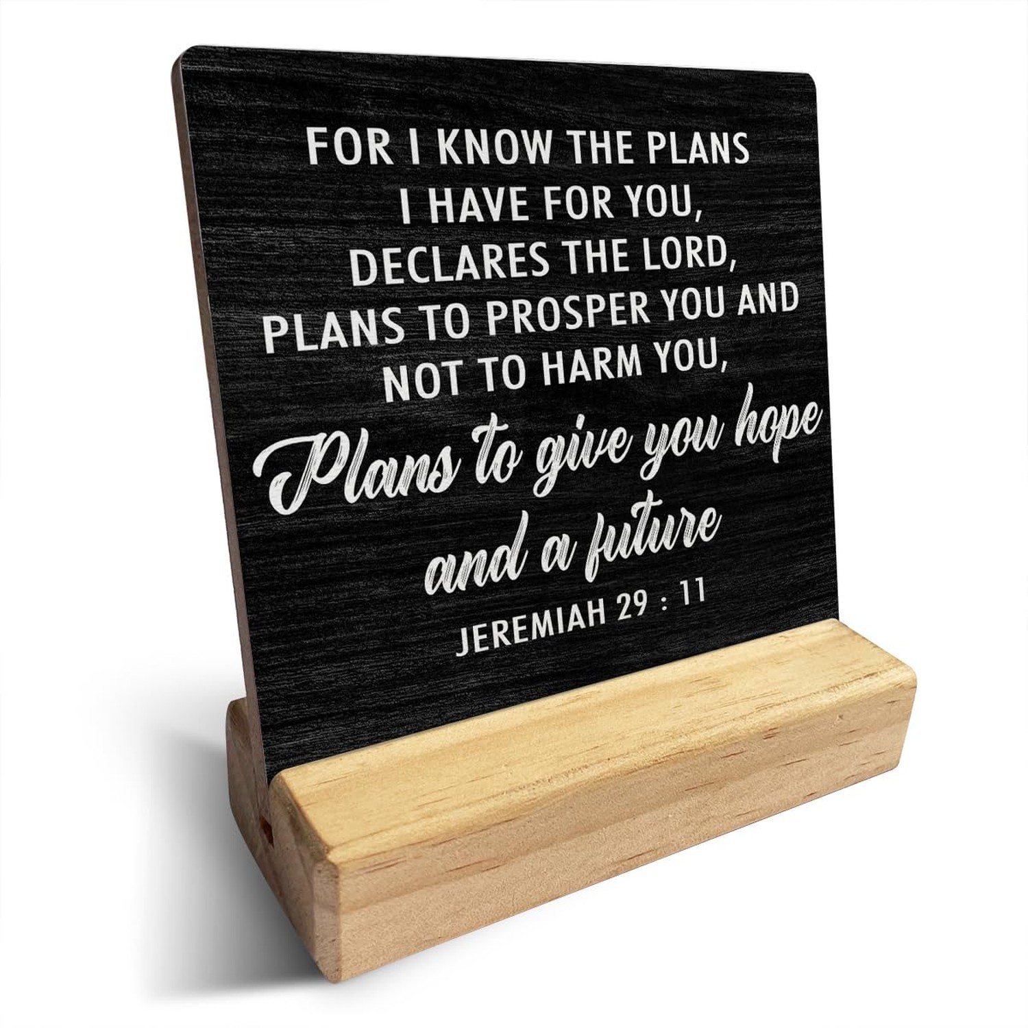 Country for I Know the Plans I Have for You Bible Verse Wooden Plaque Sign De...