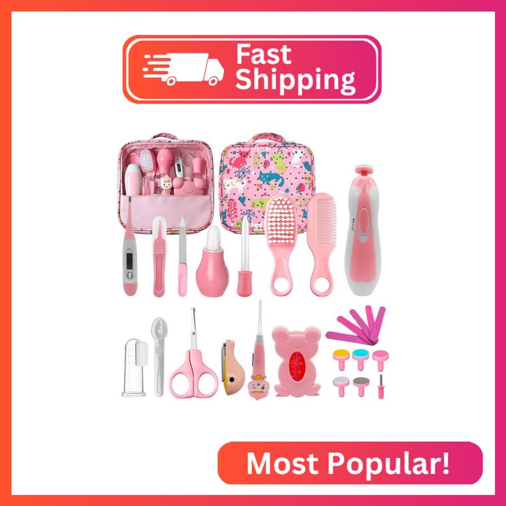 LLbucuo Baby Healthcare and Grooming Kit, 26 in 1 Baby Electric Nail Trimmer Set