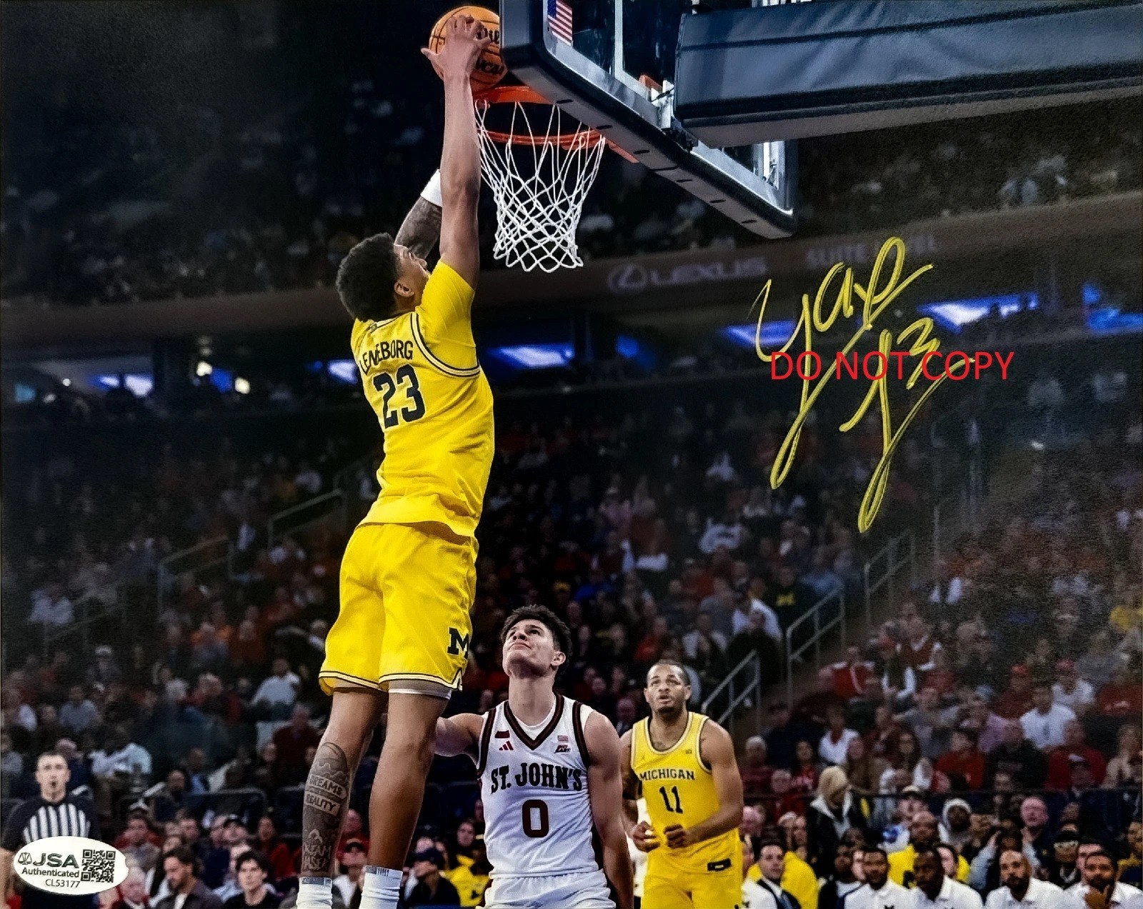 YAXEL LINDEBORG - MICHIGAN WOLVERINES Signed 8x10 Autographed reprint Photo #1 !