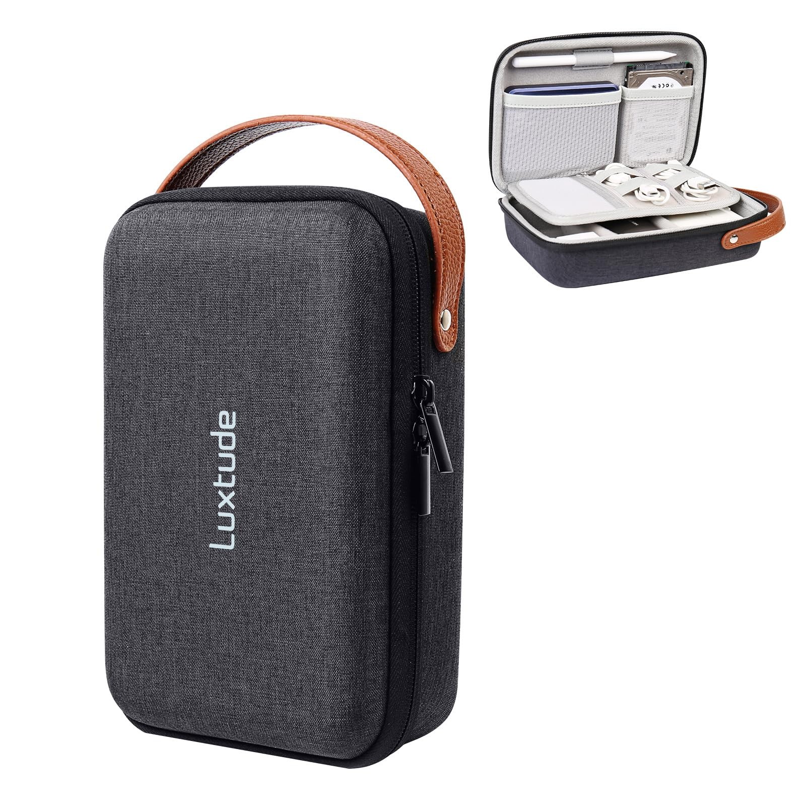 Electronic Organizer Travel Case Portable Tech Cord Storage Bag Black New