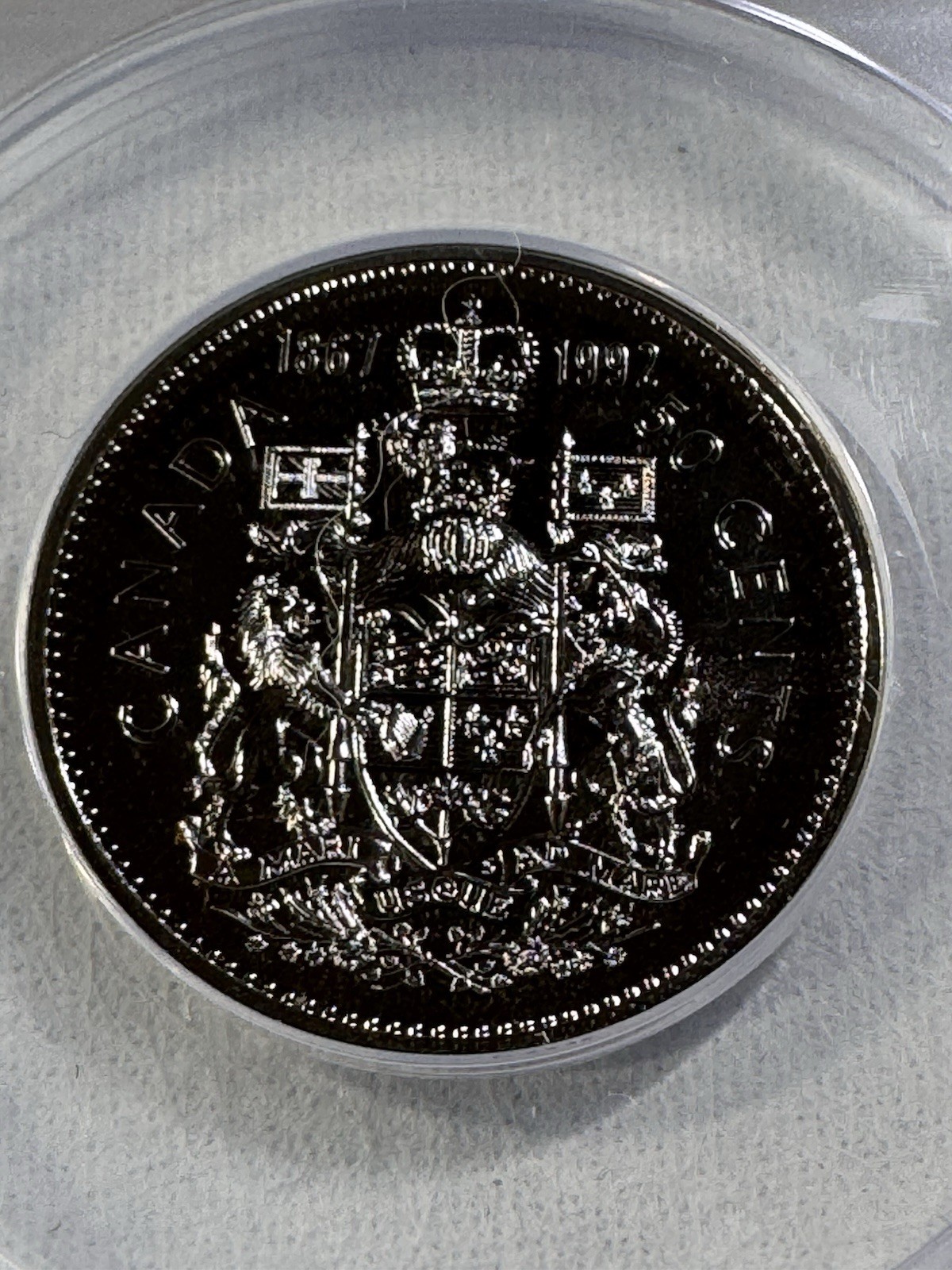 1992 Canada 50 Cents Graded MS 68 by ANACS Proof Like