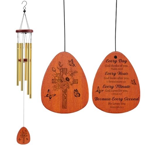 Christian Gifts for Women Men, Wind Chimes with Bible Verse, Religious 