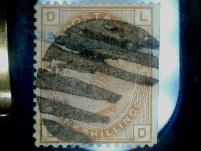 Stamps GB QV SG151, 1/- Orange-Brown