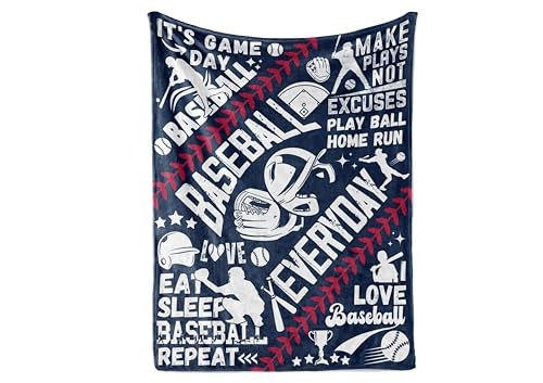  Baseball Gifts for Boys Blanket Throw - Gift from 50" x 65" Baseball Everyday